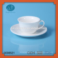 Taza de té de cerámica de venta al por mayor, taza de té de cerámica de 125ml y platillo, taza de té de tripe